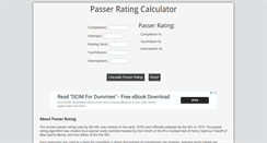 Desktop Screenshot of passerratingcalculator.com